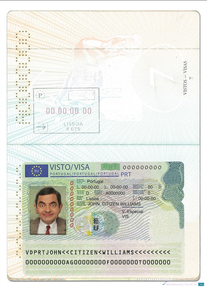 Download Portugal Visa card Photoshop template